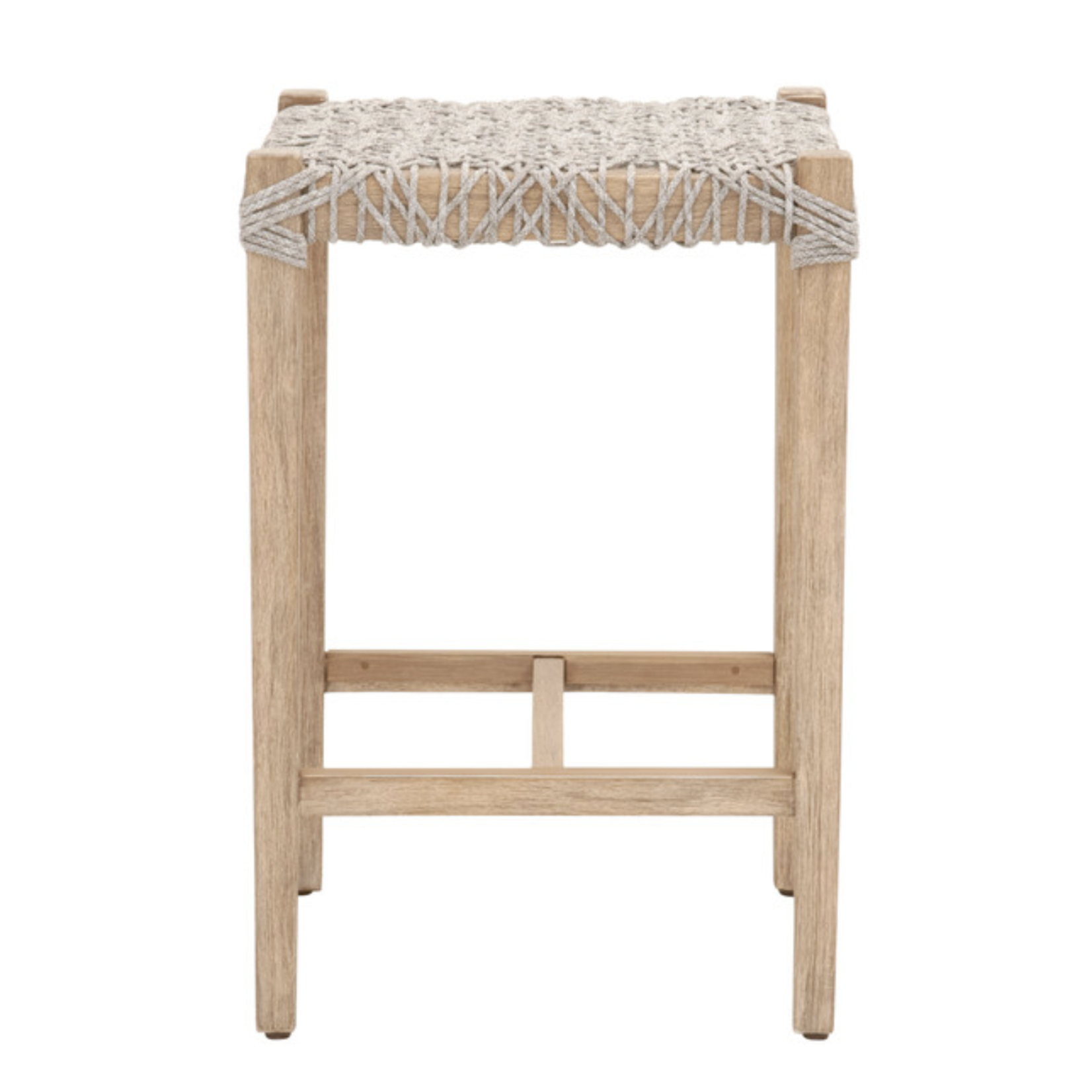 Outside The Box 26” Costa White  Rope Backless Counter Stool