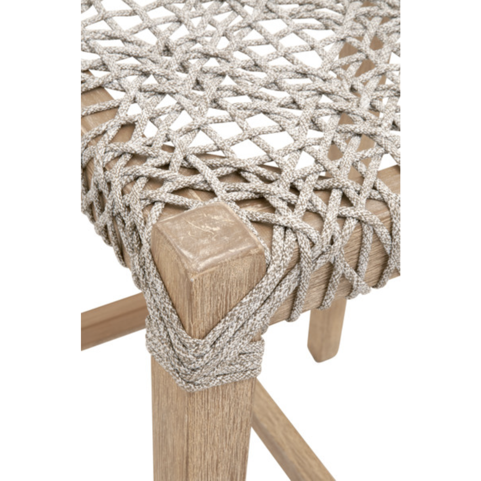 Outside The Box 26” Costa White  Rope Backless Counter Stool
