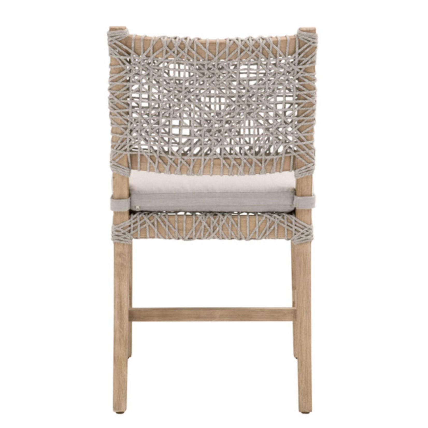 Outside The Box Costa White Taupe Rope Dining Chair