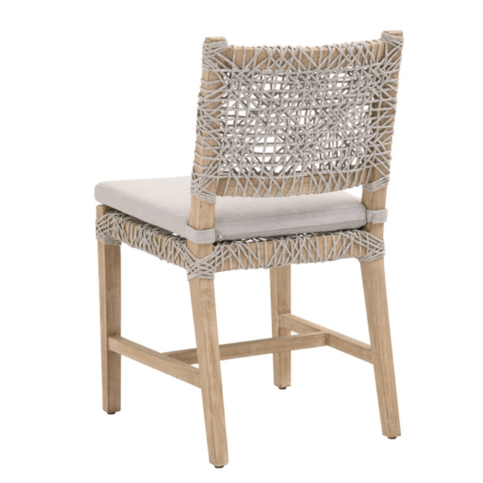 Outside The Box Costa White Taupe Rope Dining Chair