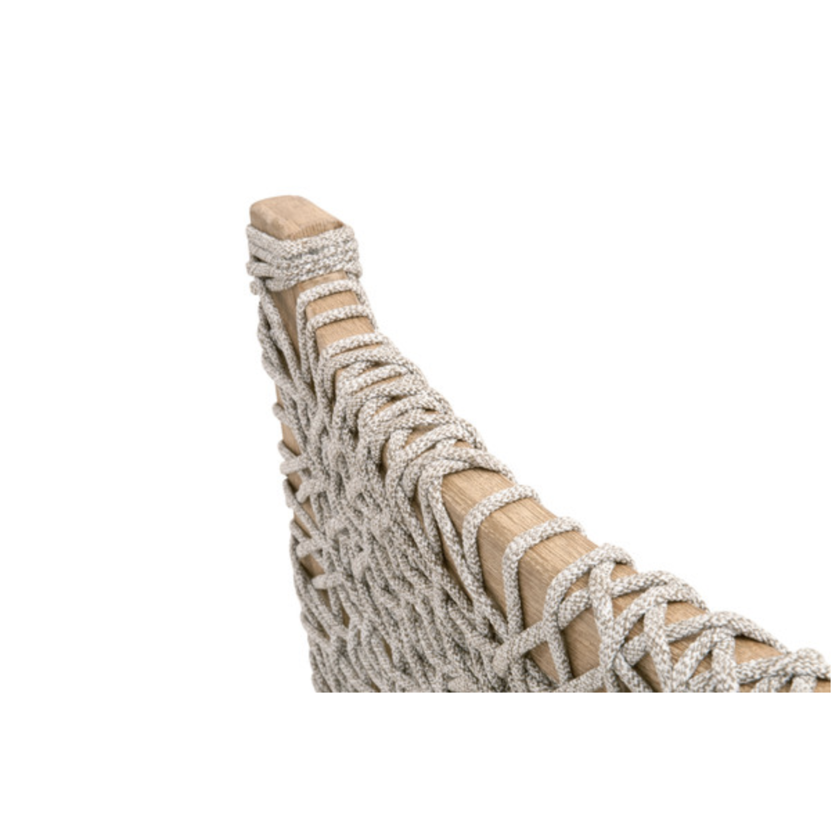 Outside The Box Costa White Taupe Rope Dining Chair