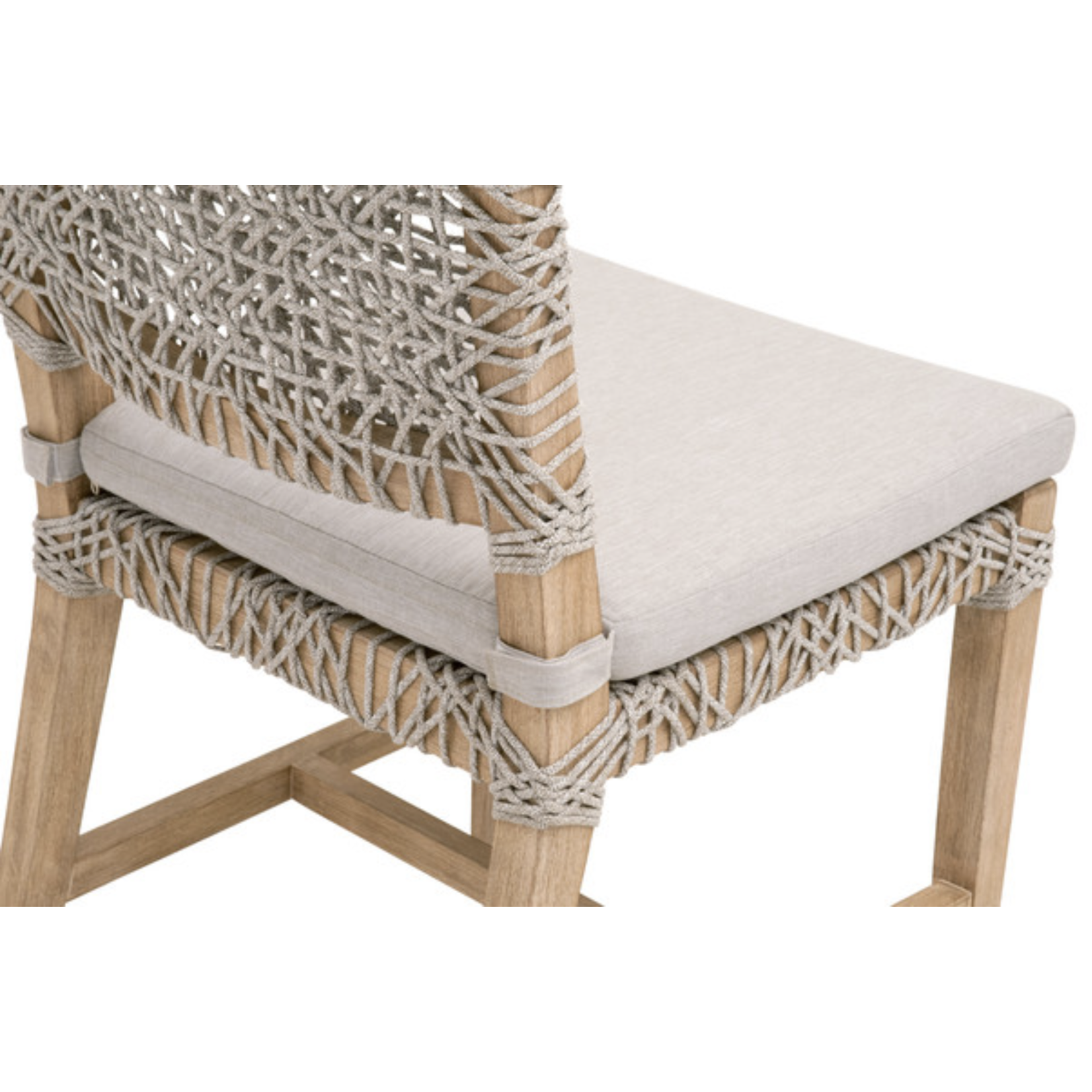 Outside The Box Costa White Taupe Rope Dining Chair