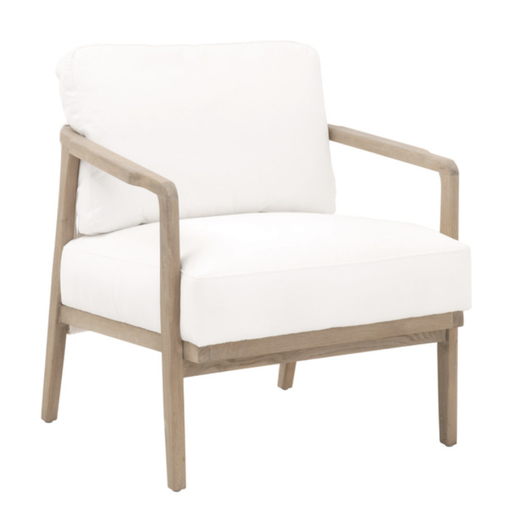 Outside The Box Harbor Club Peyton Pearl LiveSmart Solid Oak Wood Chair