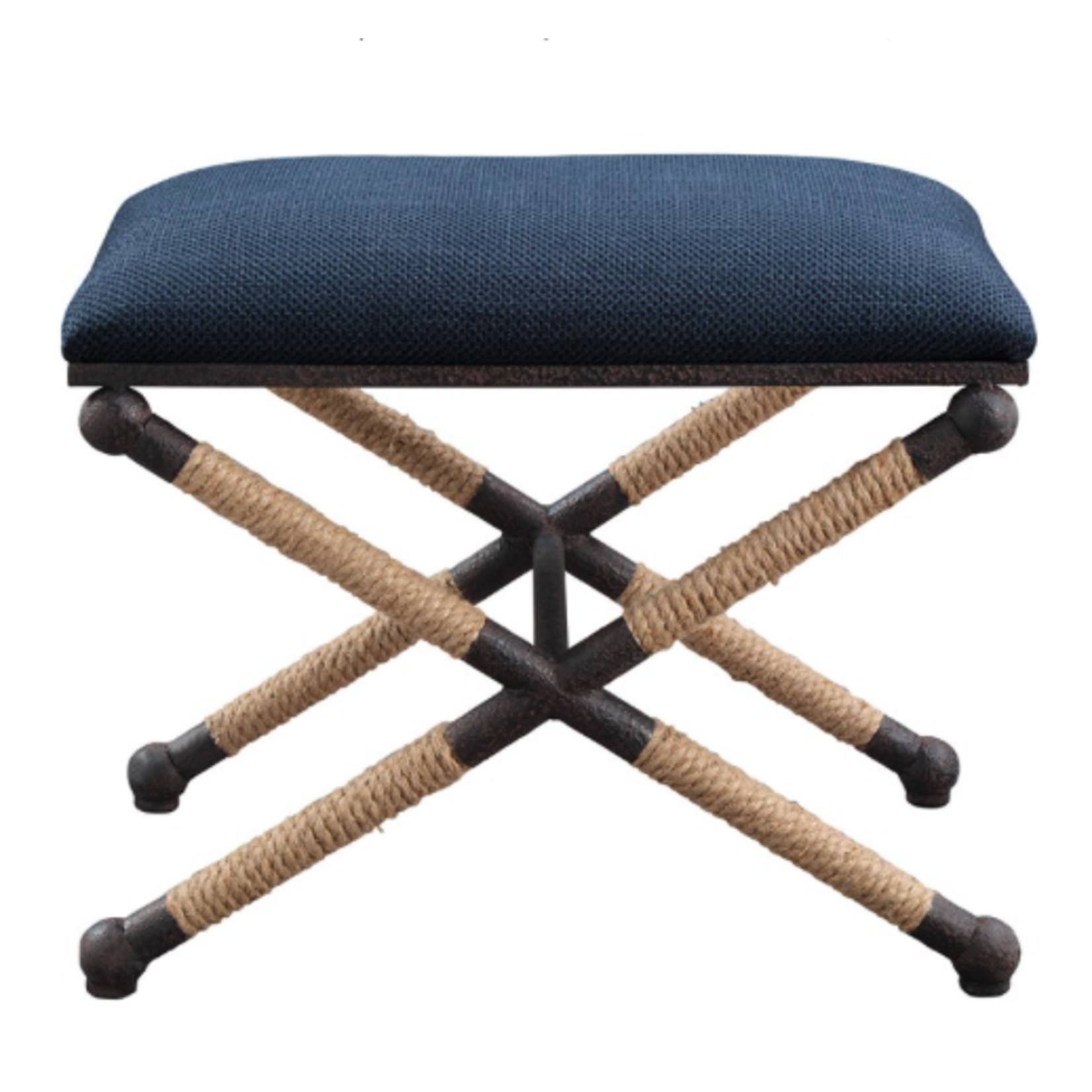 Outside The Box 24x16x21 Firth Rustic Navy Small Bench