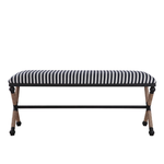 Outside The Box 48x16x21 Braddock Sailored Striped Bench