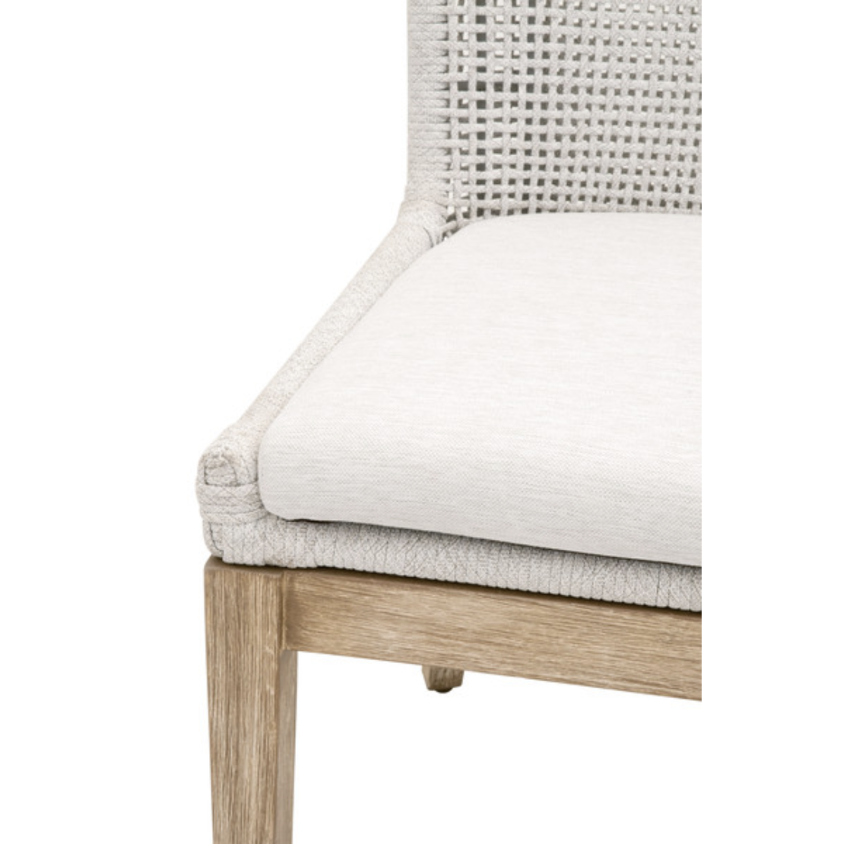 Outside The Box Essentials For Living Mesh White Rope Weave Dining Chair
