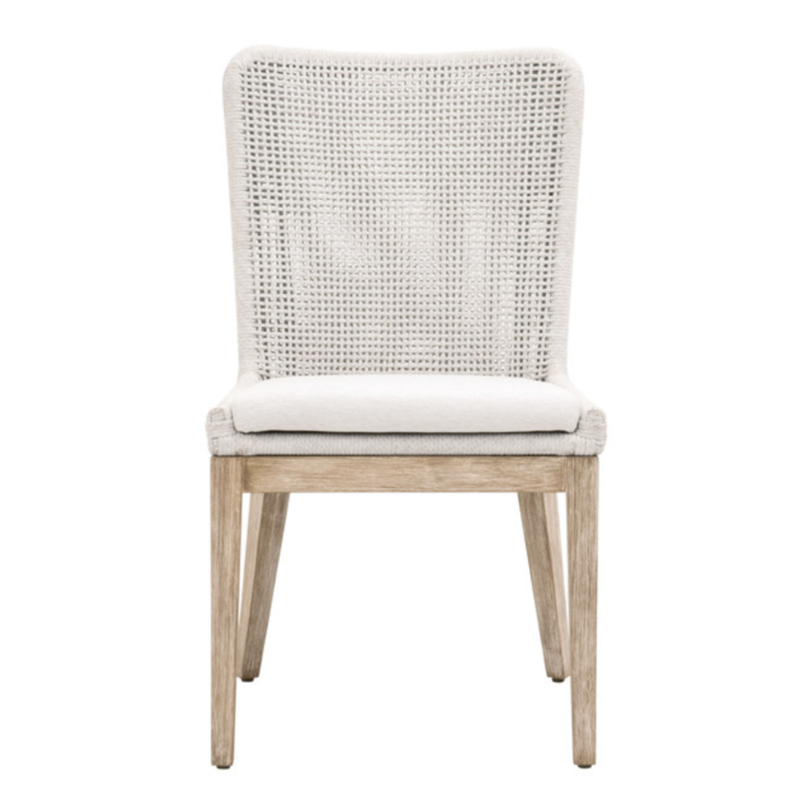 Outside The Box Essentials For Living Mesh White Rope Weave Dining Chair