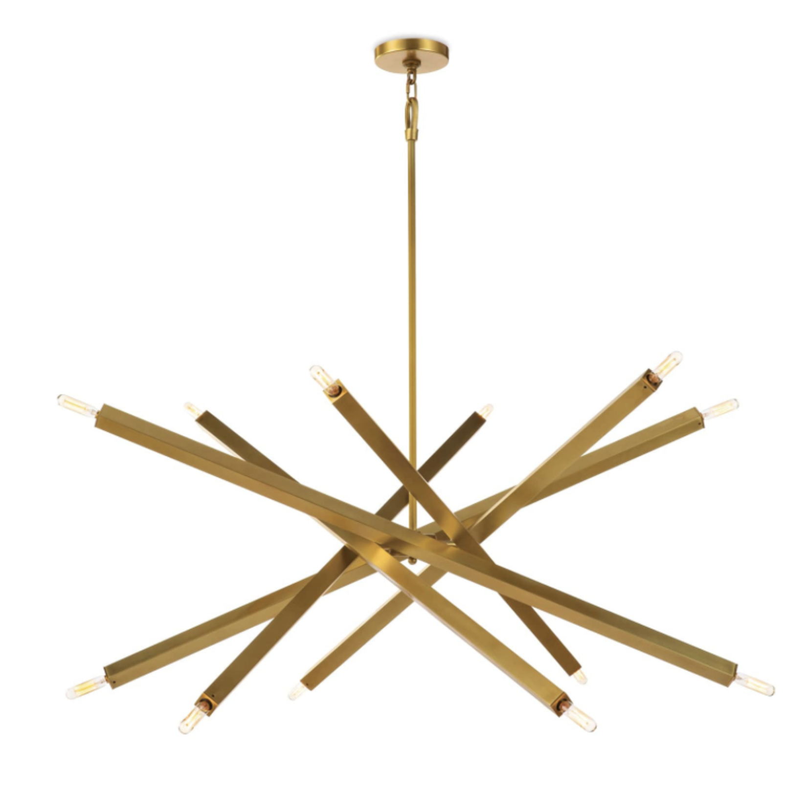 Outside The Box 41" Regina Andrew Viper Natural Brass Chandelier