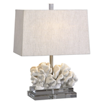 Outside The Box 22" Uttermost Ivory Coral Table Lamp