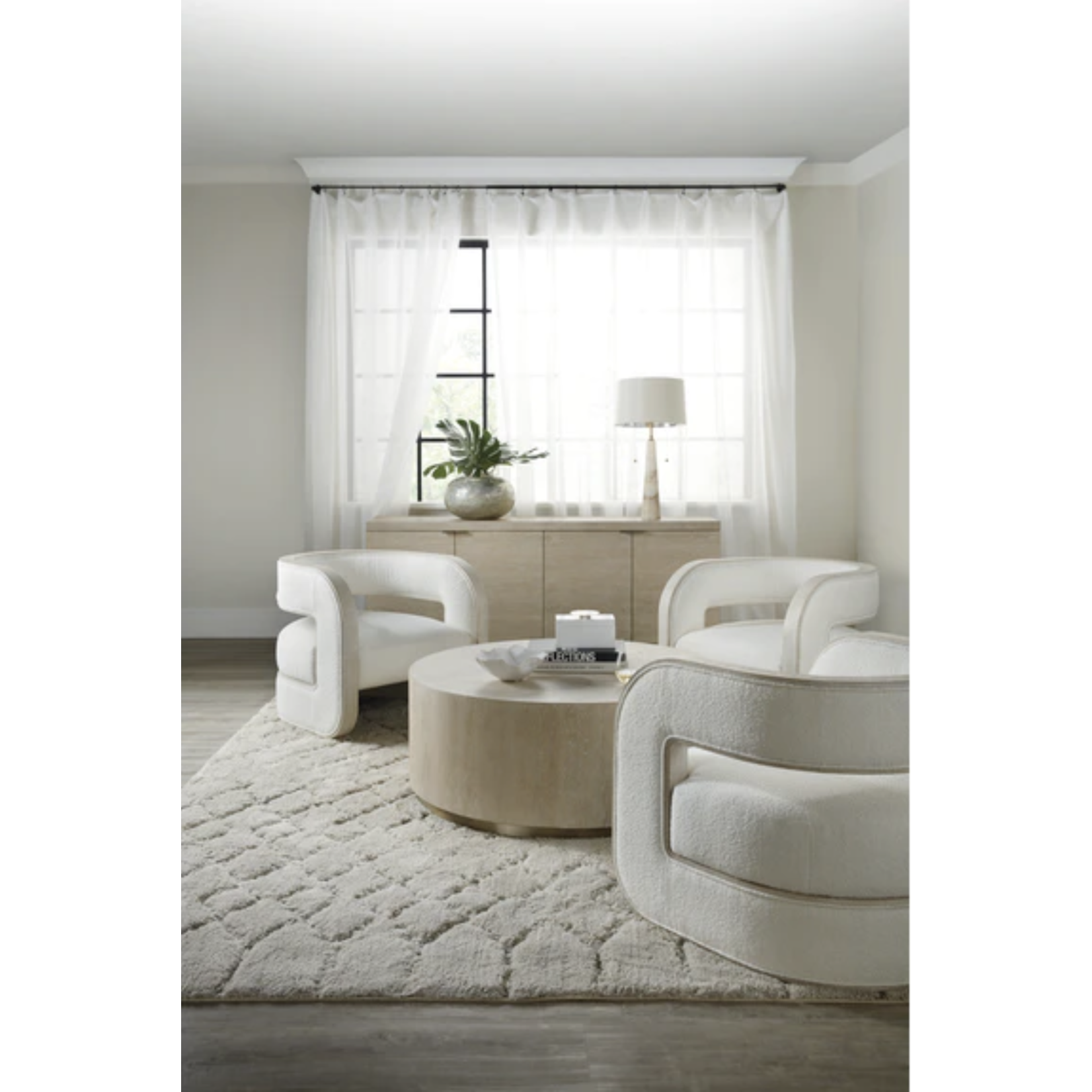 Outside The Box Hooker Cascade Wolfe Pearl Performance Fabric Accent Chair