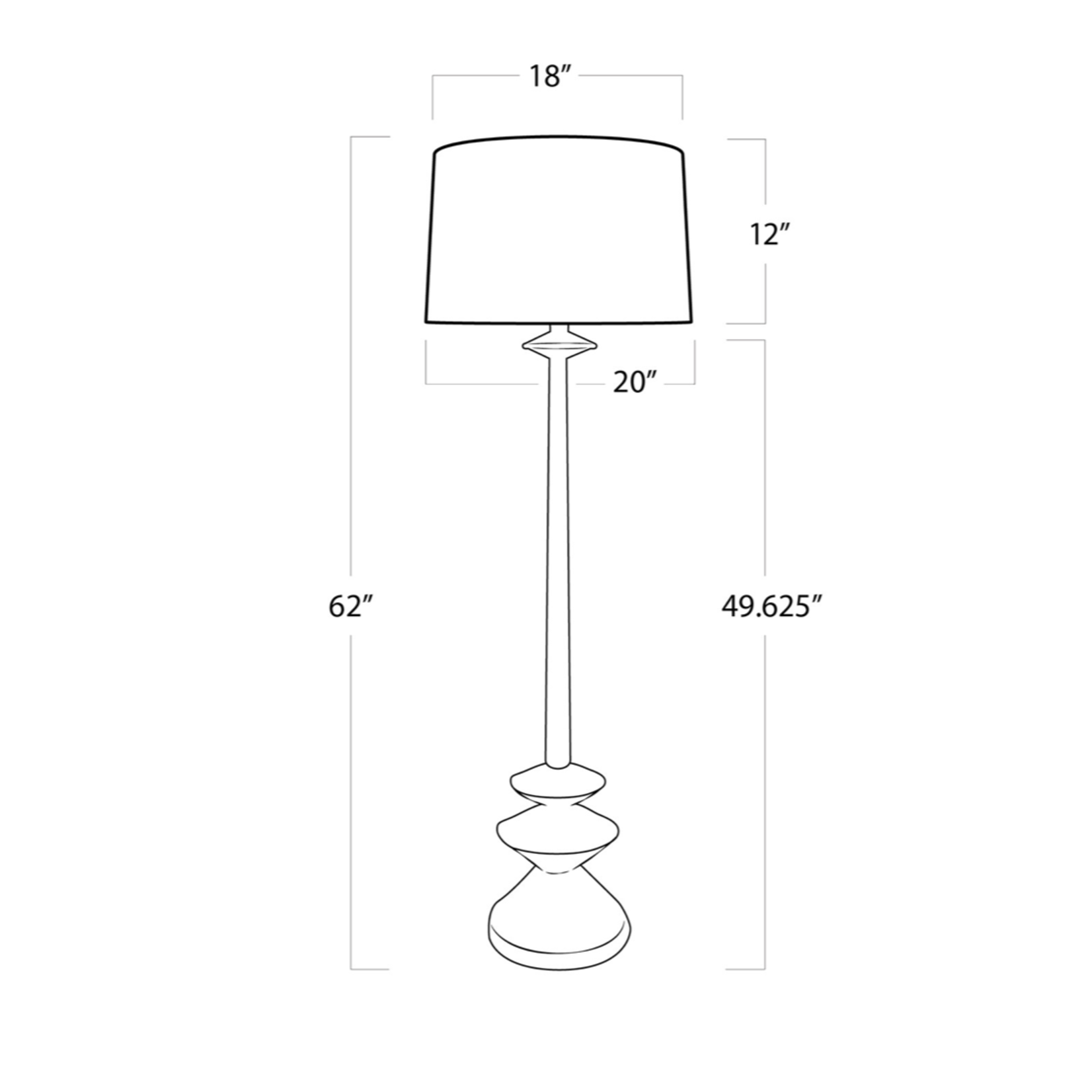 Outside The Box 62" Regina Andrew Hope White Floor Lamp