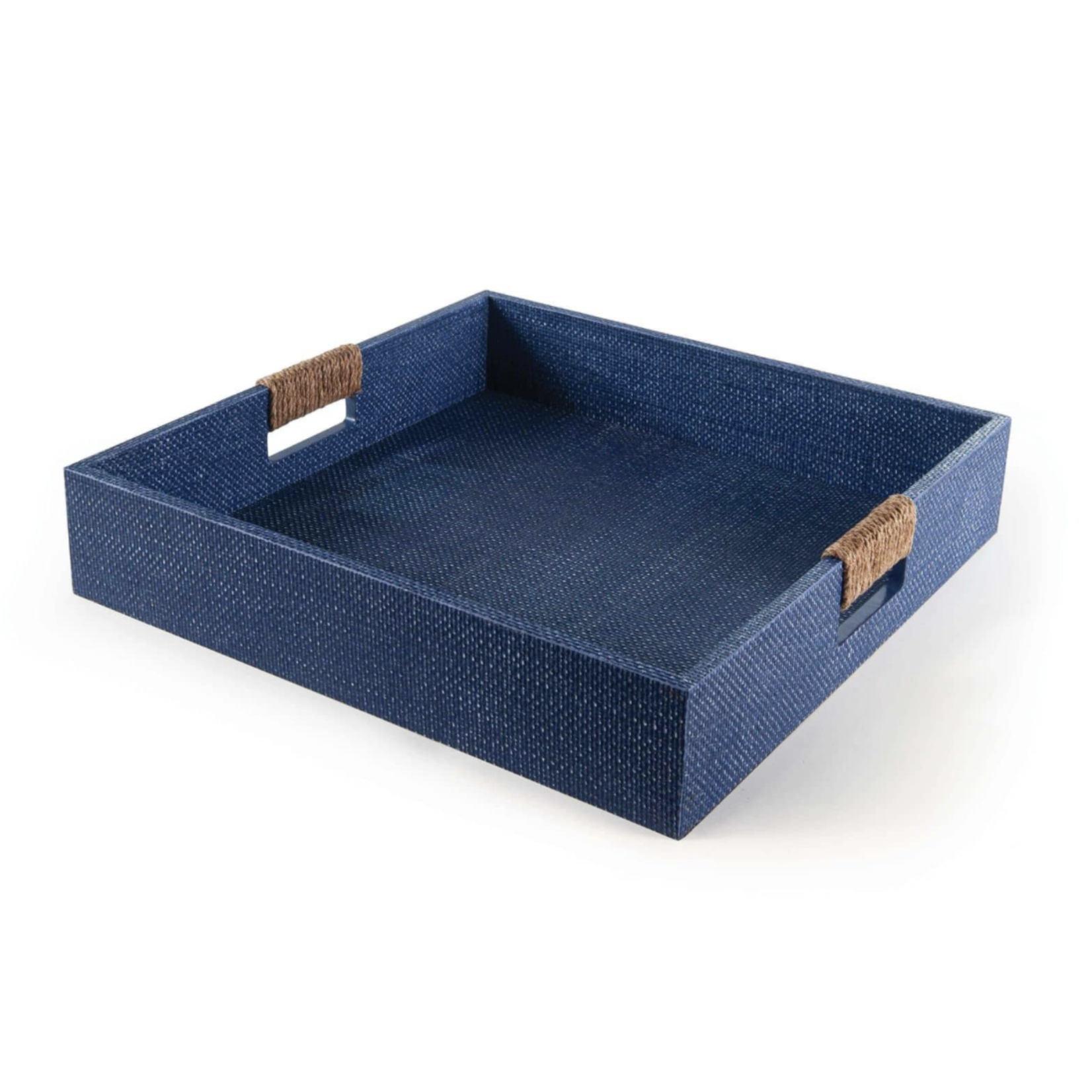 Outside The Box 18" Regina Andrew Logia Resin Square Tray Large In Blue