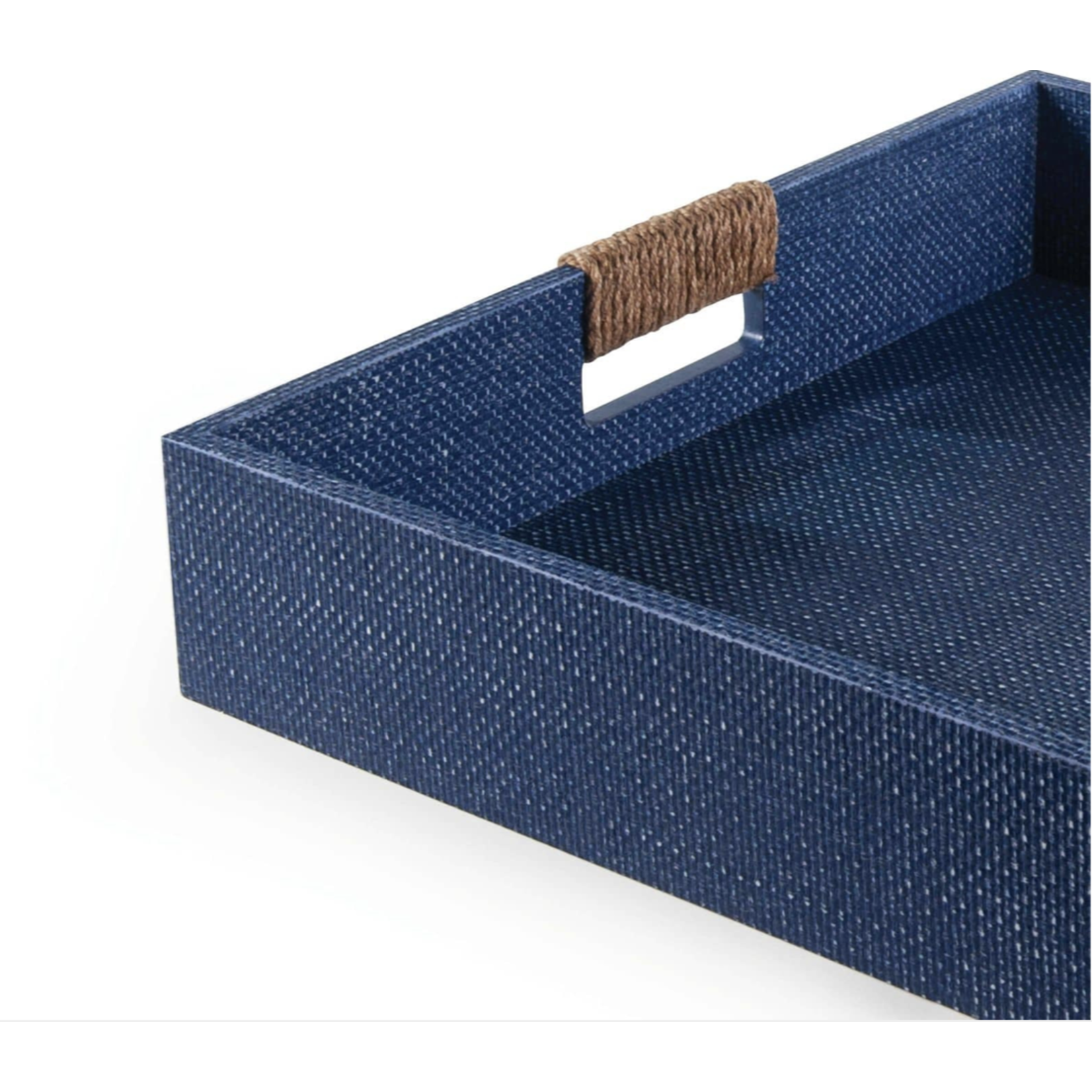 Outside The Box 18" Regina Andrew Logia Blue Square Tray Large