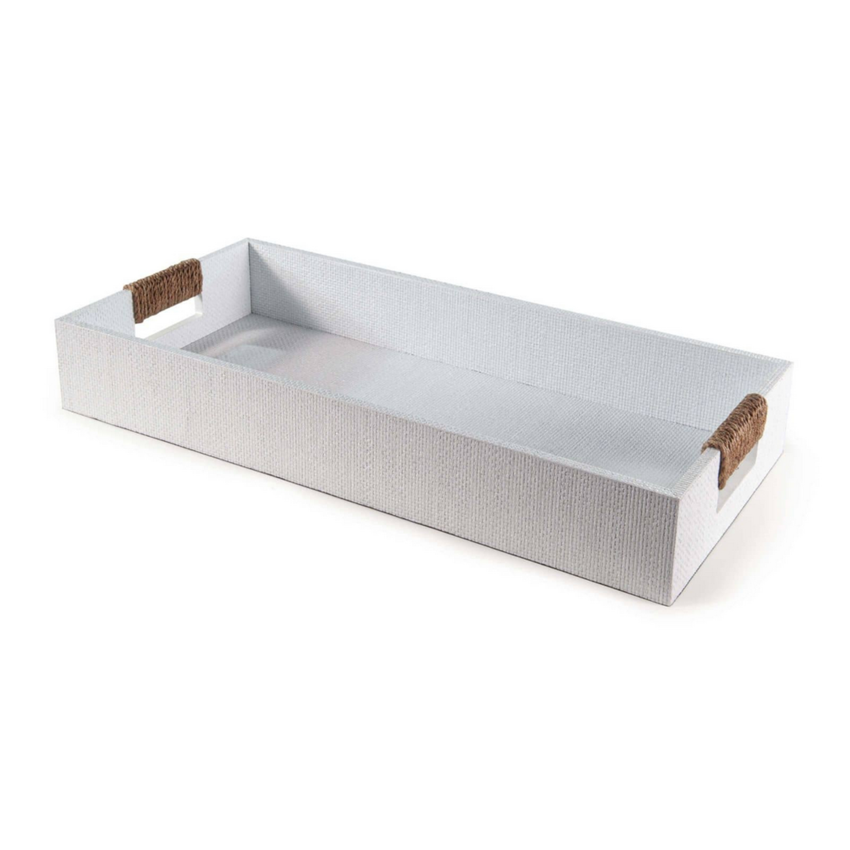 Outside The Box 24x11 Regina Andrew Logia Resin Rectangle Tray In White