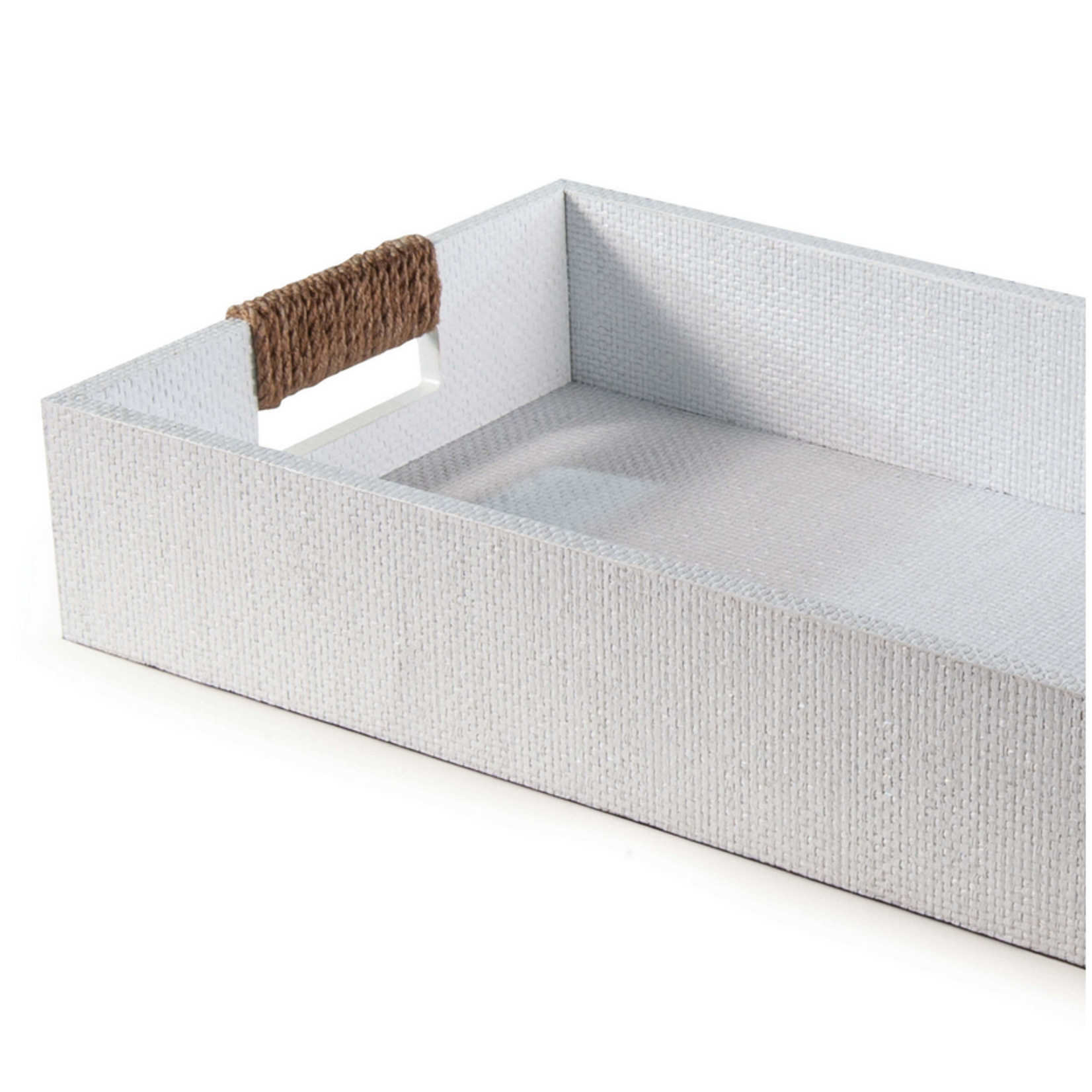 Outside The Box 24x11 Regina Andrew Logia Resin Rectangle Tray In White