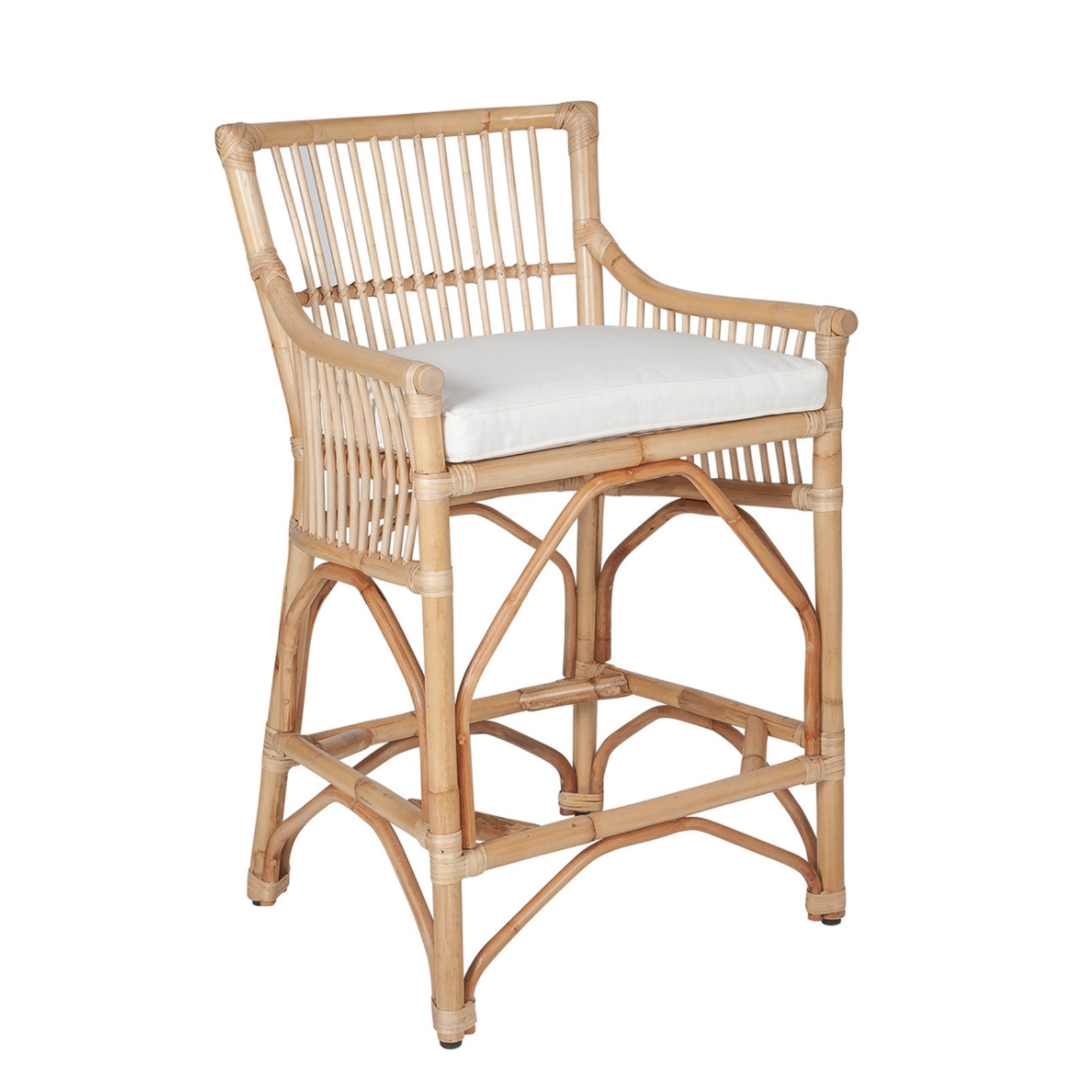 Outside The Box 27" Winston Natural Rattan Counter Stool