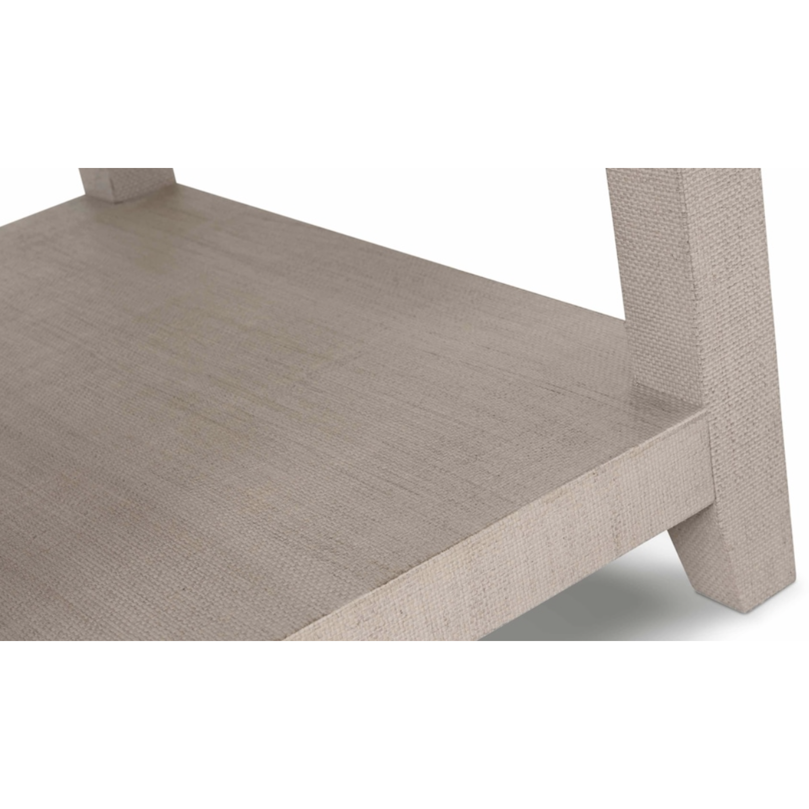 Outside The Box 26x26 Ventura Sand Gray Raffia Square Side Table