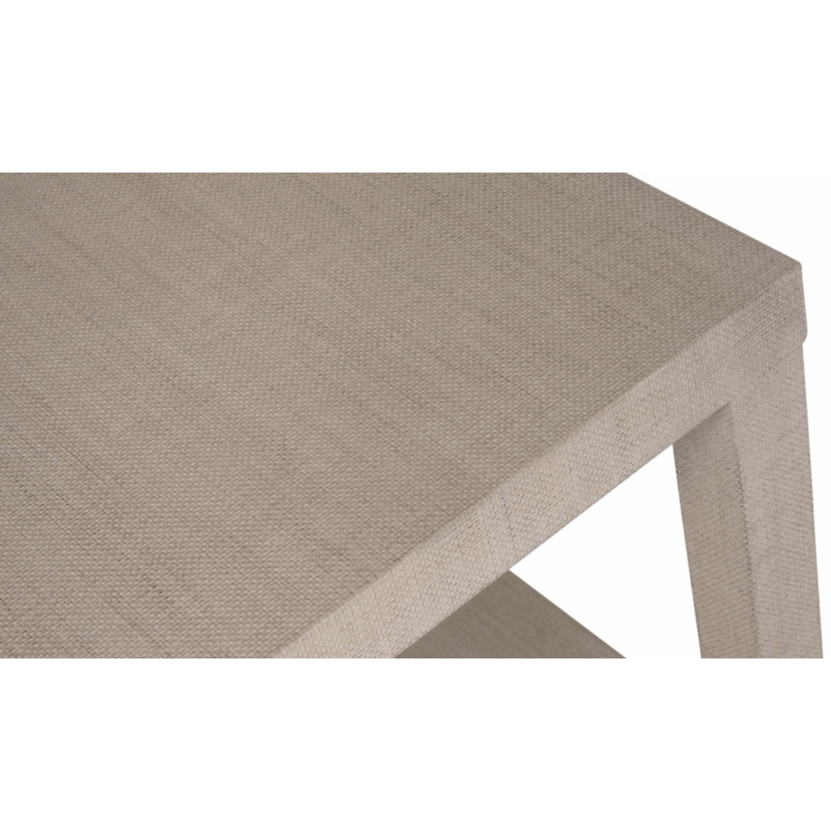 Outside The Box 26x26 Ventura Sand Gray Raffia Square Side Table