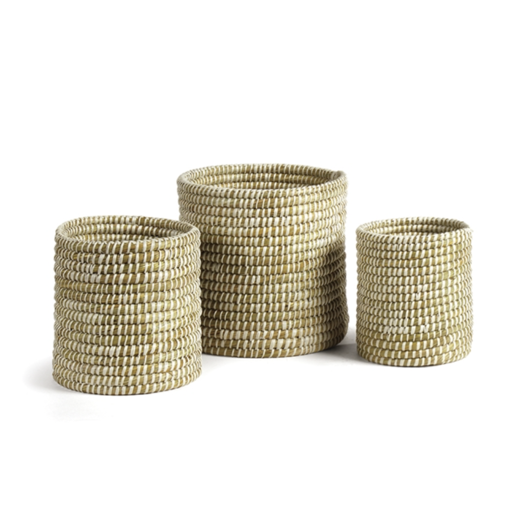 8", 9" & 10" Set Of 3 Rivergrass Hand-woven Baskets