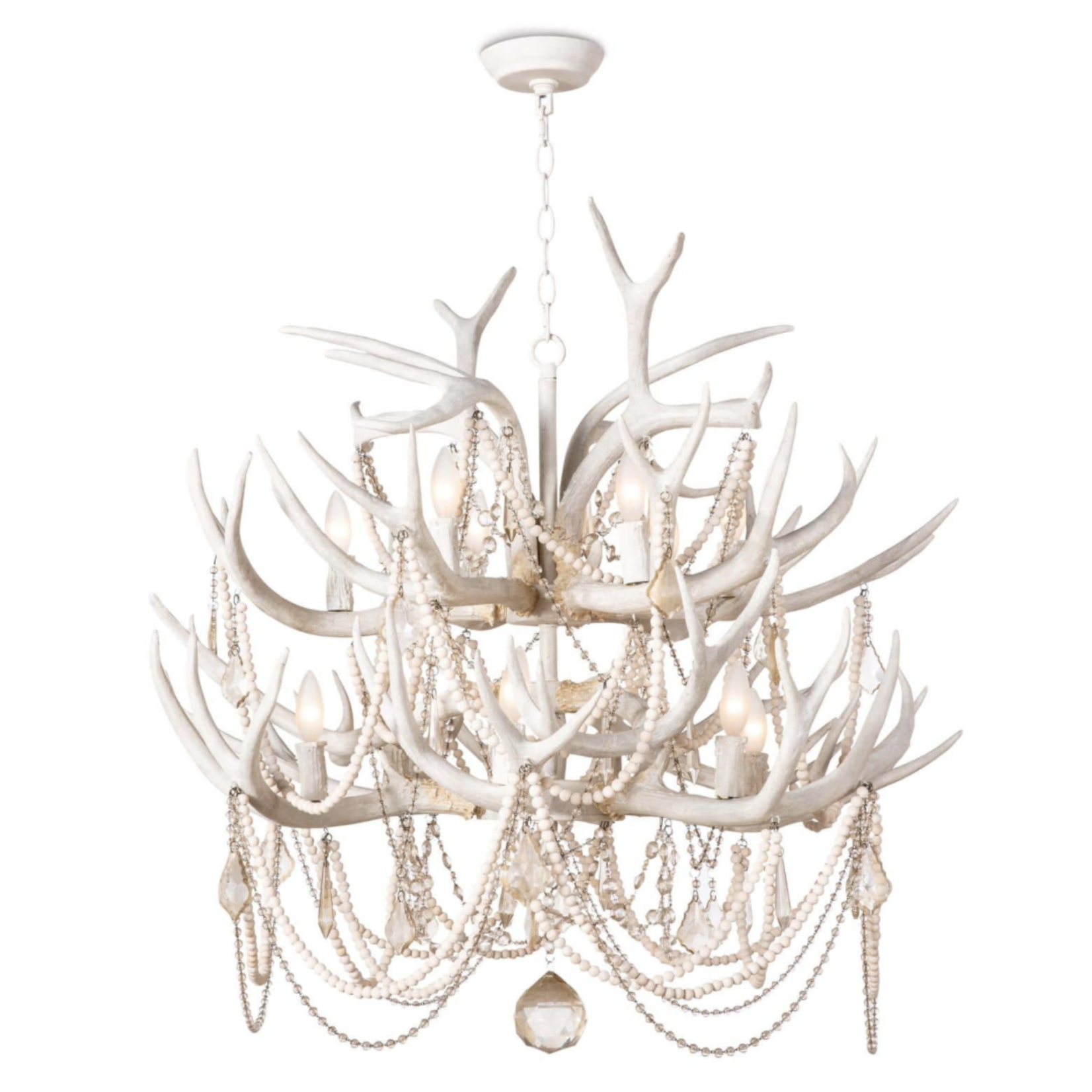 Outside The Box 40" Regina Andrew Cheyanne Antler Chandelier