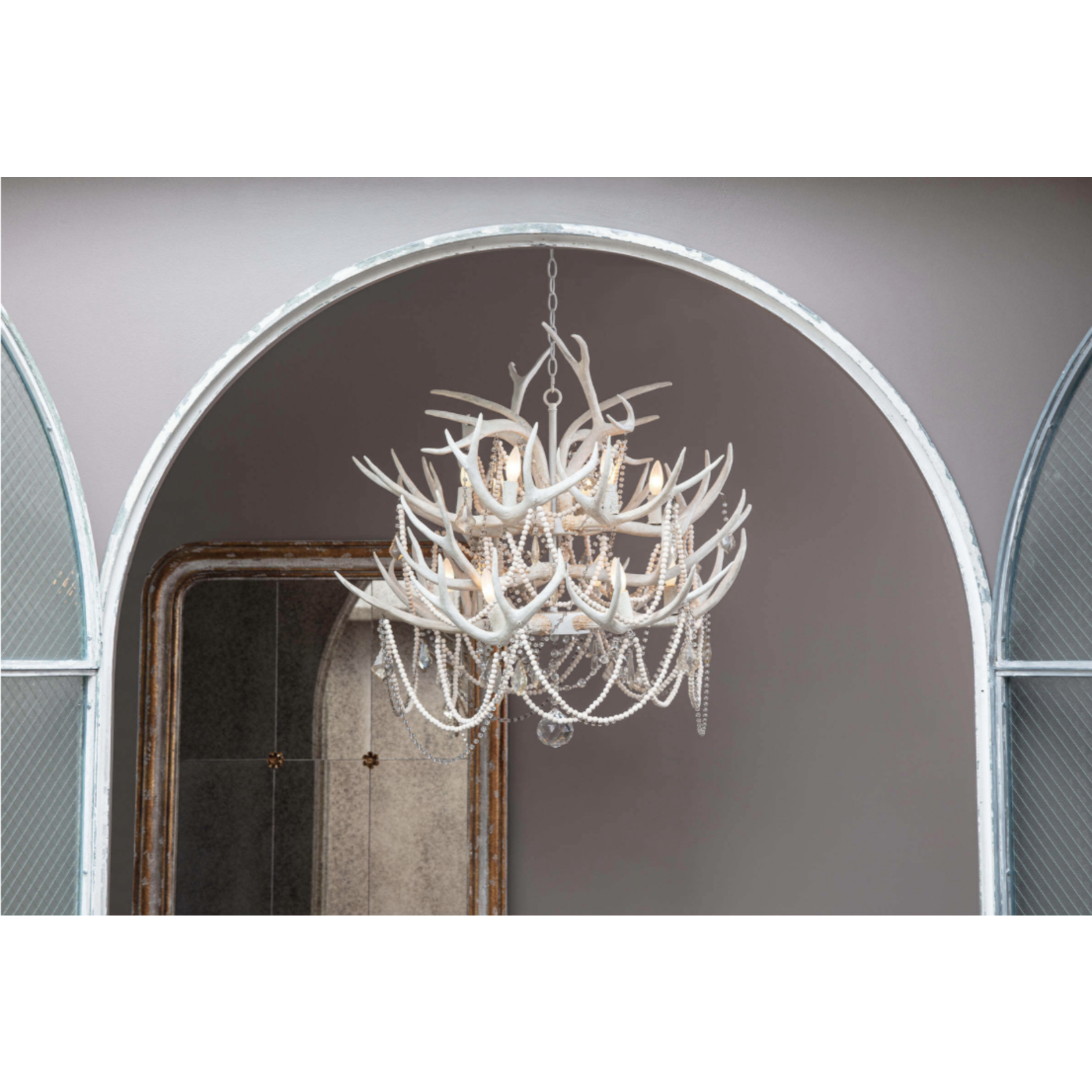 Outside The Box 40" Regina Andrew Cheyanne Antler Chandelier