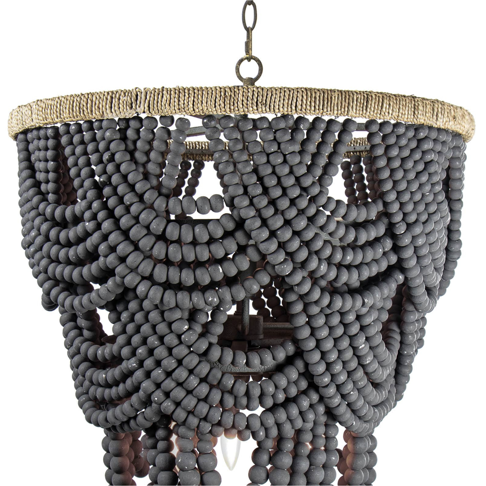 Outside The Box 32" Regina Andrew Lorelei Wood Bead Chandelier