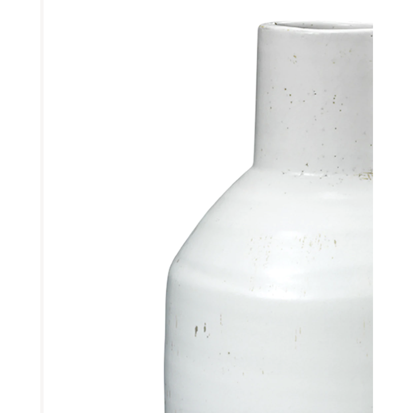 Outside The Box 17" Dimple Matte White Hand Crafted Carafe