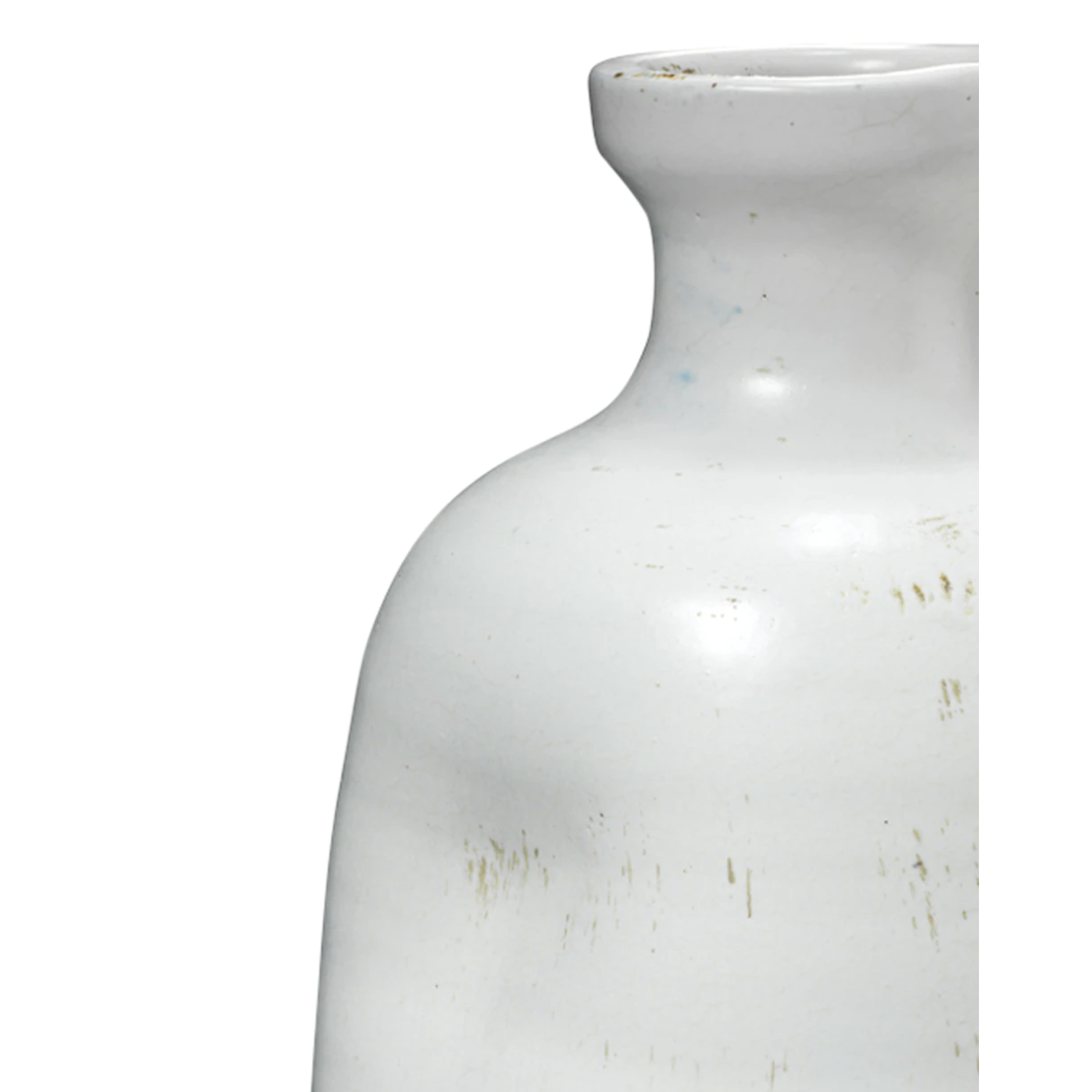 Outside The Box 14" Dimple White Hand Crafted Vase