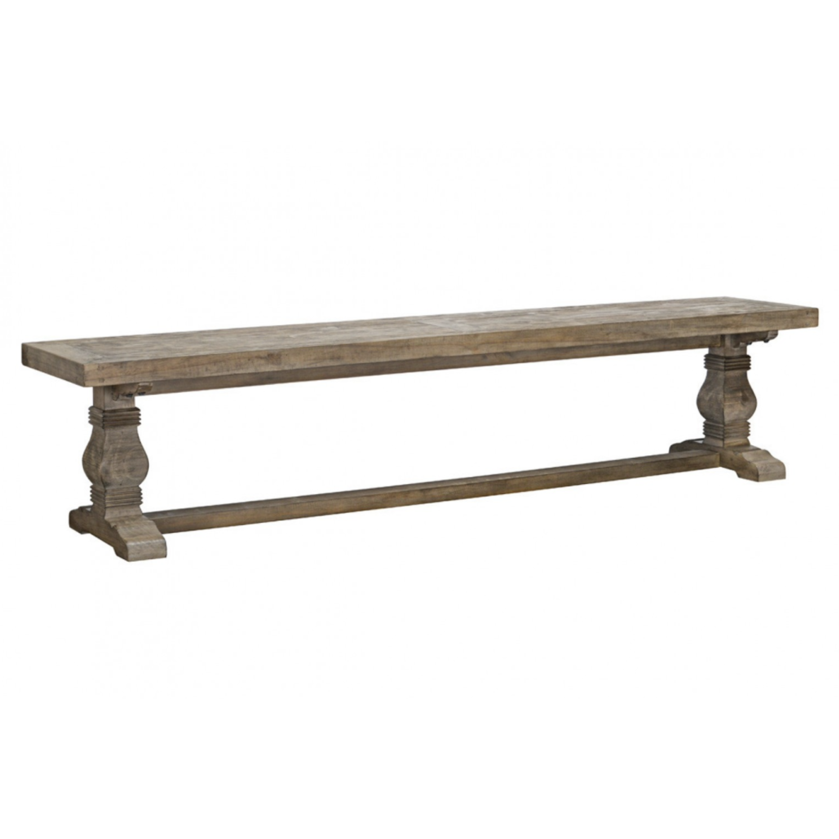 Outside The Box 83x16x18 Caleb Reclaimed Pine Dining Bench In Desert Gray