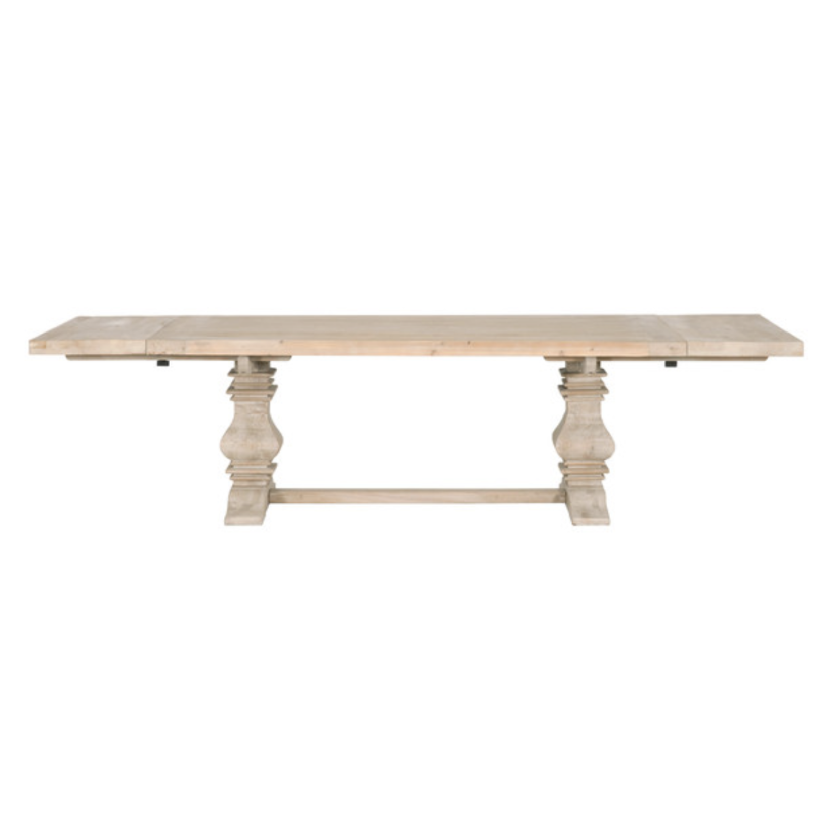Outside The Box 84" Extends to 120" Monastery Solid Pine Extensional Trestle Dining Table