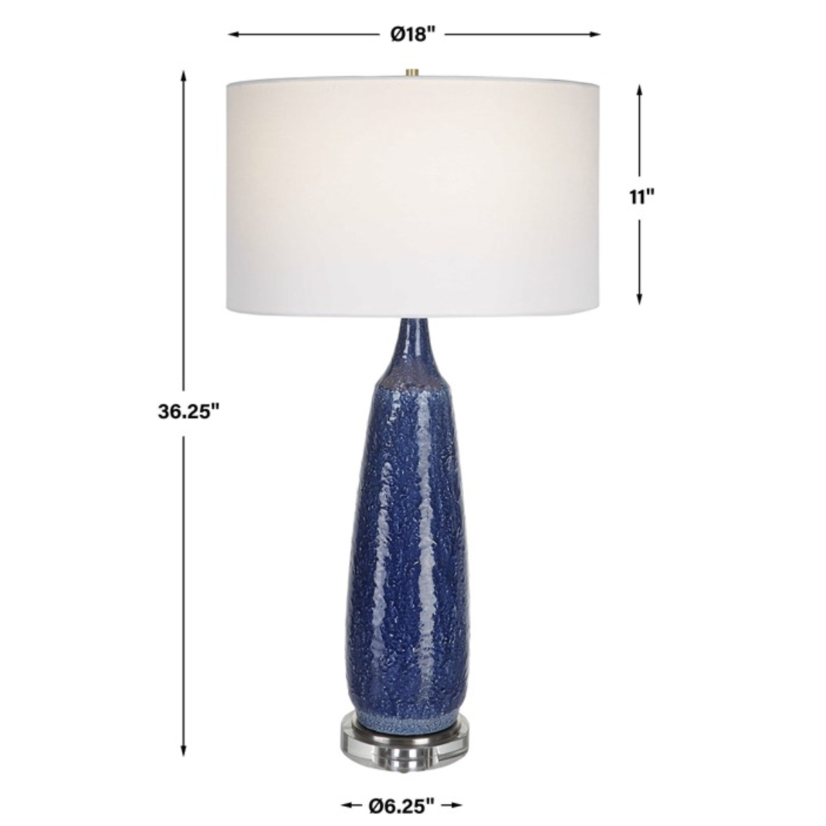 Outside The Box 36" Uttermost Newport Cobalt Blue Table Lamp