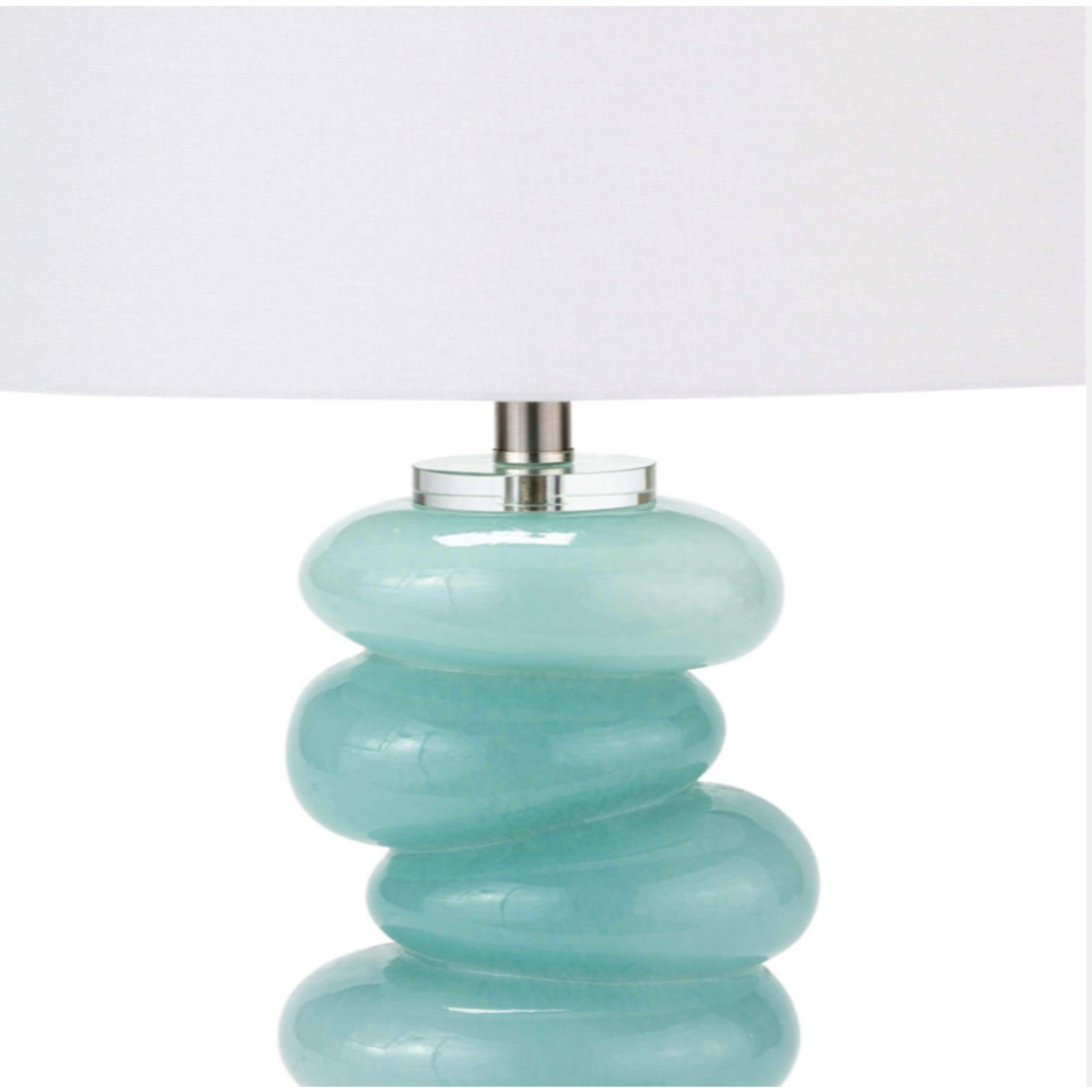 26" Regina Andrew Stacked Aqua Glass Pebble Table Lamp