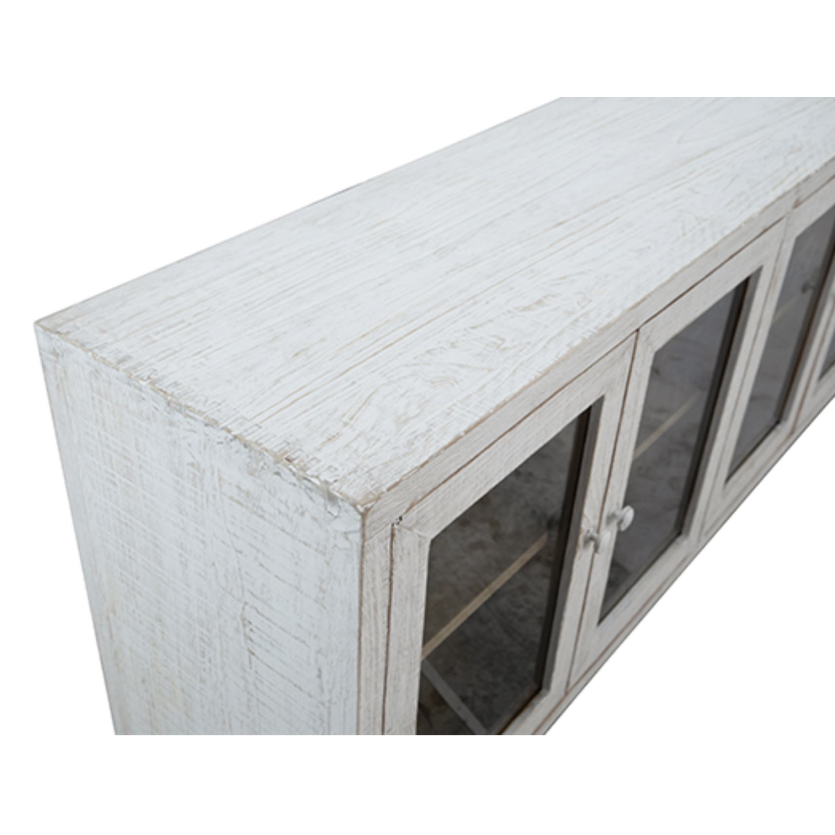 109x18x34 Agno White Reclaimed Pine 6 Door Sideboard