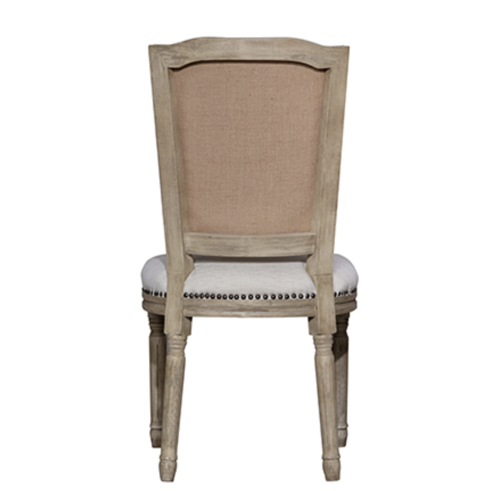 Outside The Box Arthas Beech Wood Frame & White Sand Performance Fabric Dining Chair