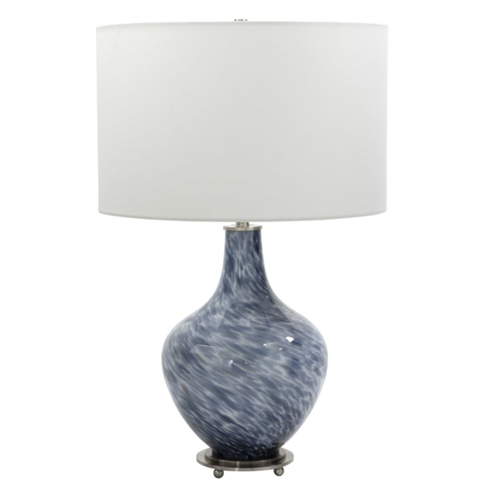 Outside The Box 25" Uttermost Cove Combat Blue Swirl Table Lamp