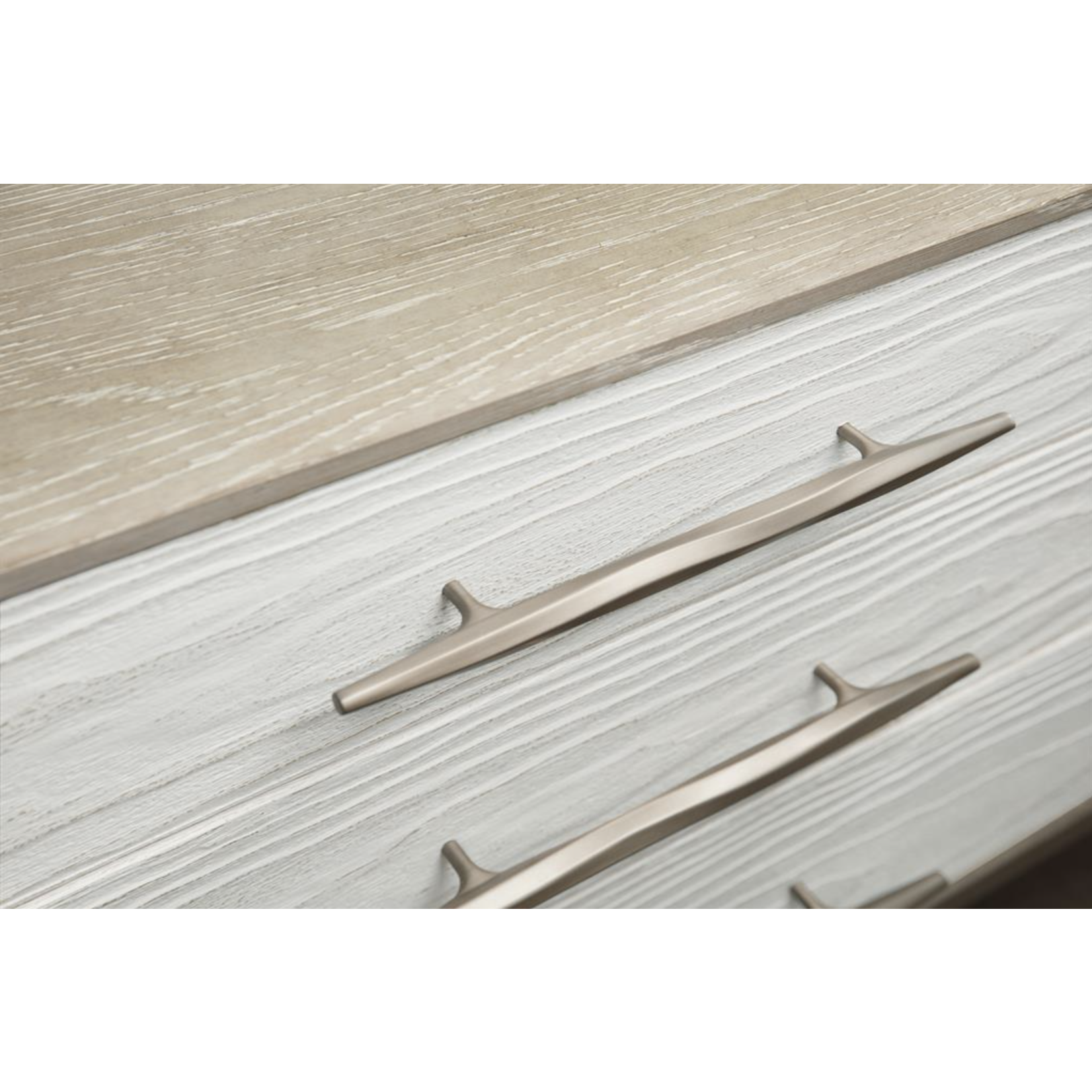 Outside The Box 80x18x32 Hooker Furniture White & Champagne 2 Door 3 Drawer Console