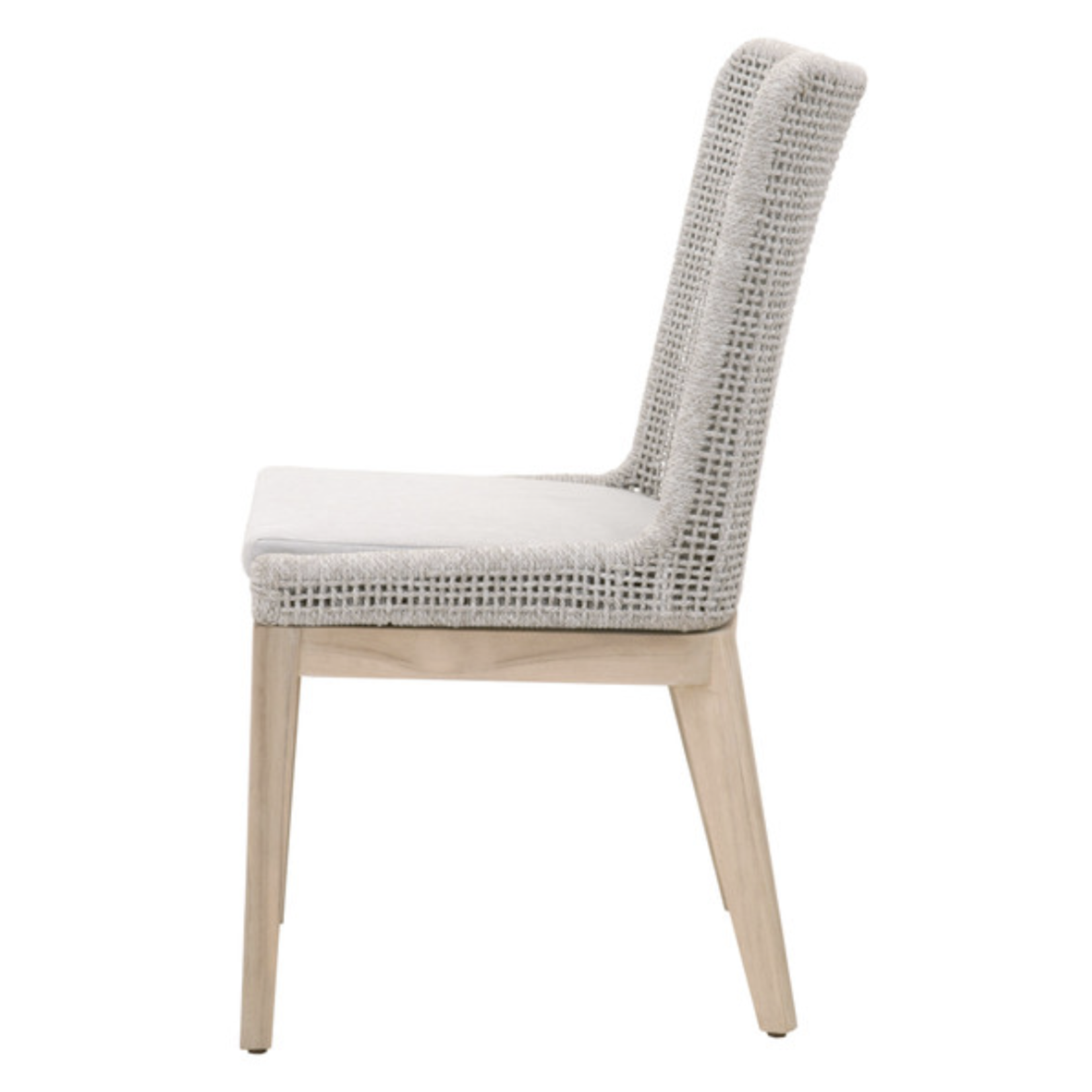 Outside The Box Essentials For Living Mesh Taupe Rope Weave Outdoor Dining Chair