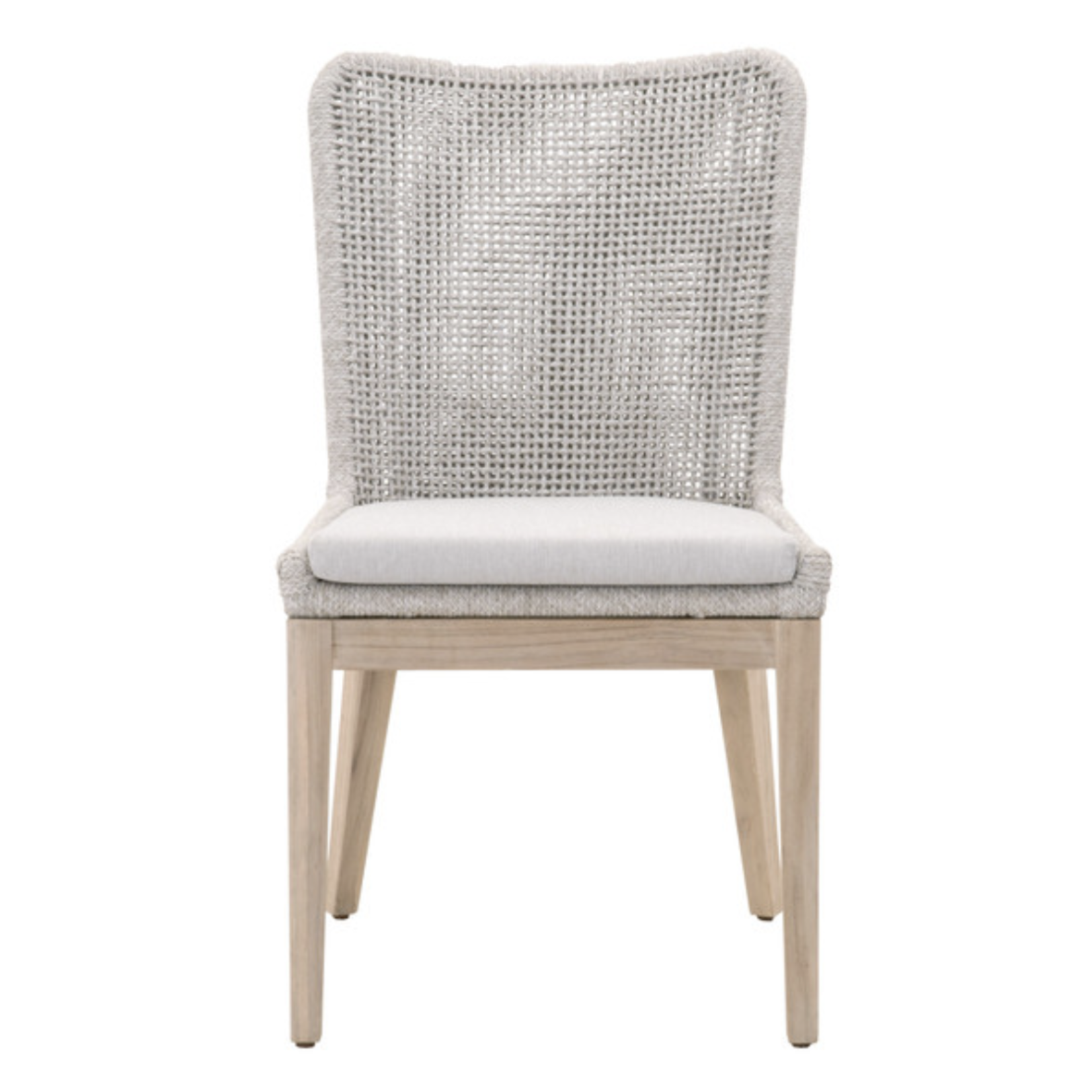 Outside The Box Essentials For Living Mesh Taupe Rope Weave Outdoor Dining Chair