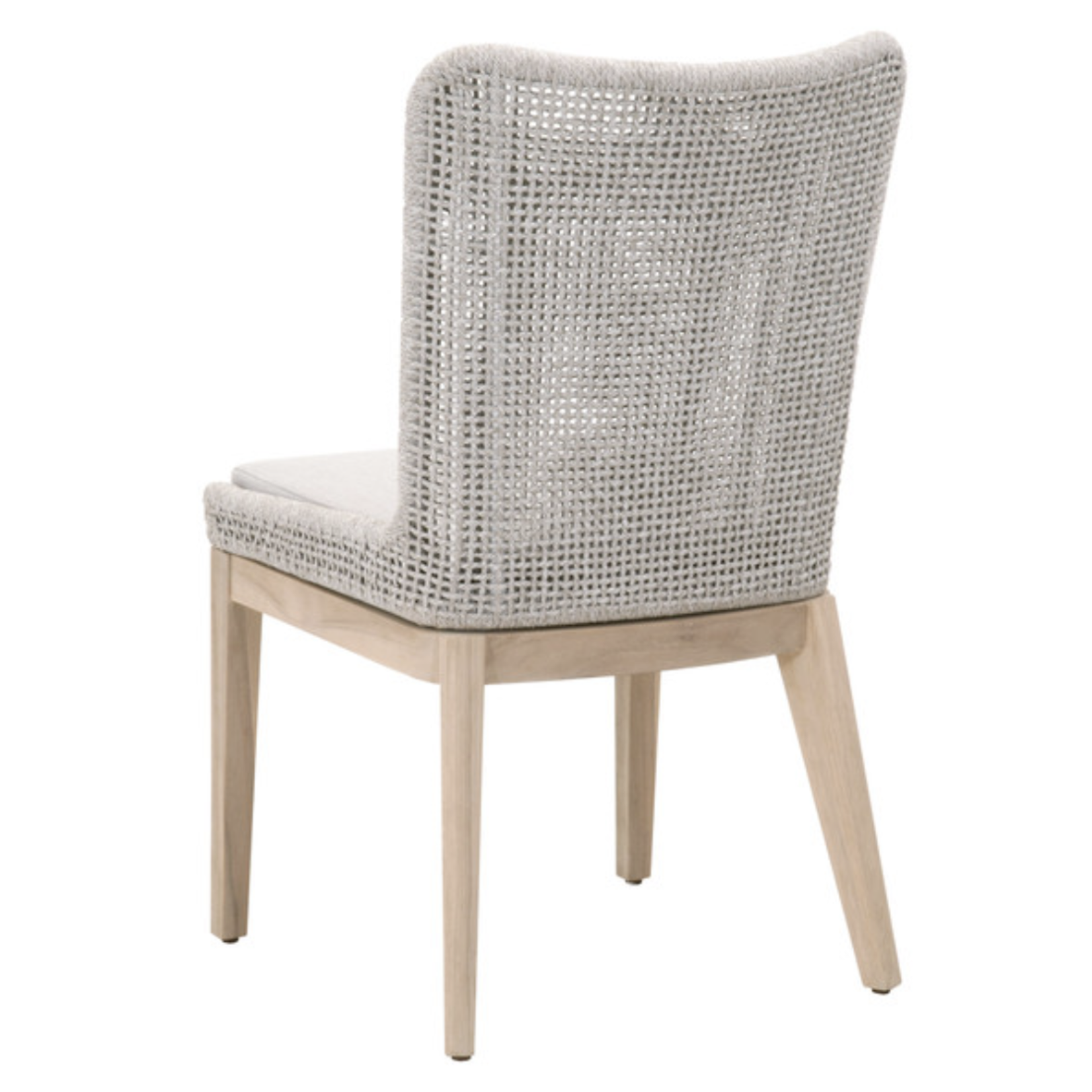 Outside The Box Essentials For Living Mesh Taupe Rope Weave Outdoor Dining Chair