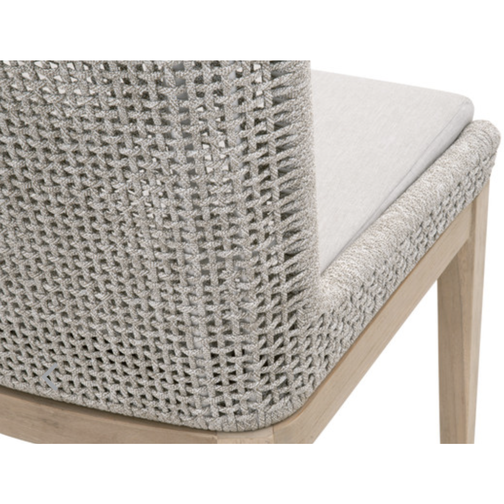 Outside The Box Essentials For Living Mesh Taupe Rope Weave Outdoor Dining Chair