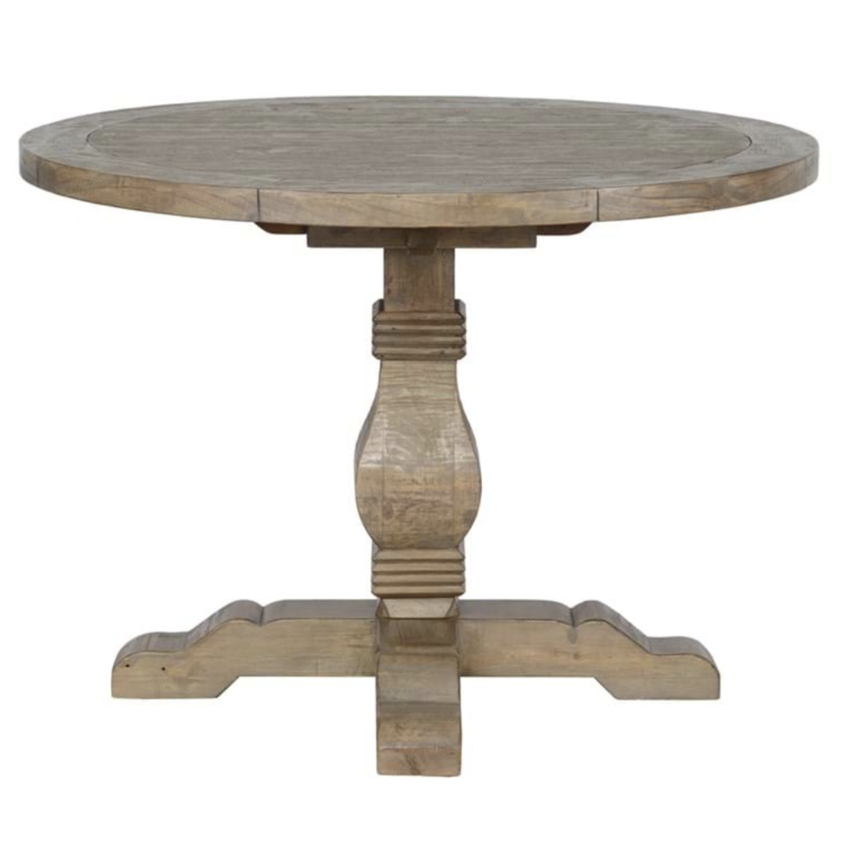 42" Caleb Desert Gray Round Reclaimed Pine Dining Table