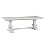 Outside The Box 96x40 Trestle Solid Mahogany White Dining Table