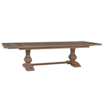 Outside The Box 96" Extends To 120" Solid Mahogany Trestle Dining Table In Driftwood