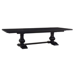 Outside The Box 96" Extends To 120" Solid Mahogany Trestle Dining Table In Black Harvest