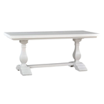 Outside The Box 71x31 Solid Mahogany Trestle Dining Table In  White