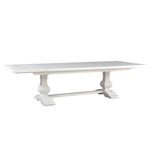 Outside The Box 96"  Extends To 120" Solid Mahogany Trestle Dining Table In White