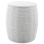 Outside The Box 16x19 Resort White Hand Braided Straw Accent Stool