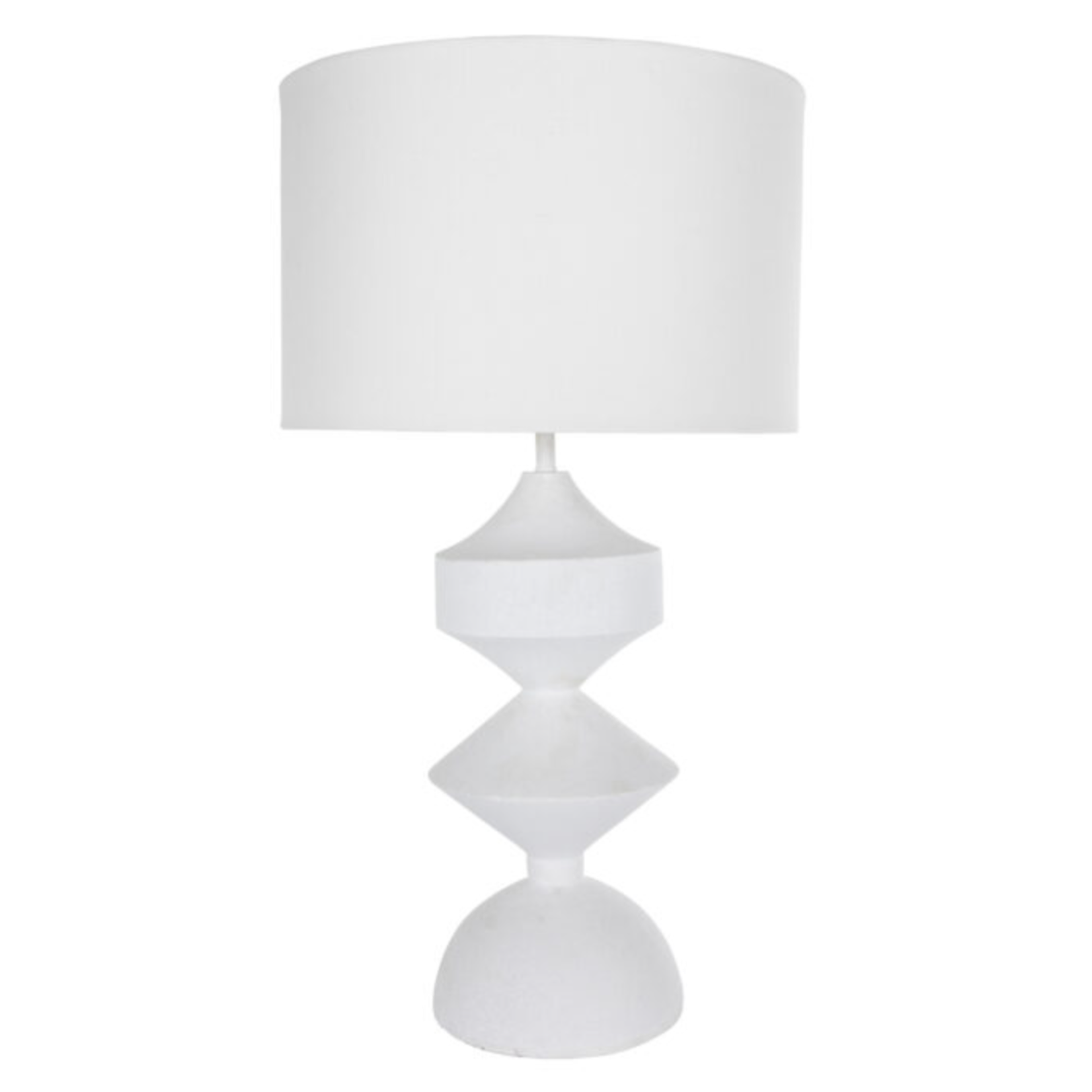 Outside The Box 30" Maddox Geometric White Table Lamp