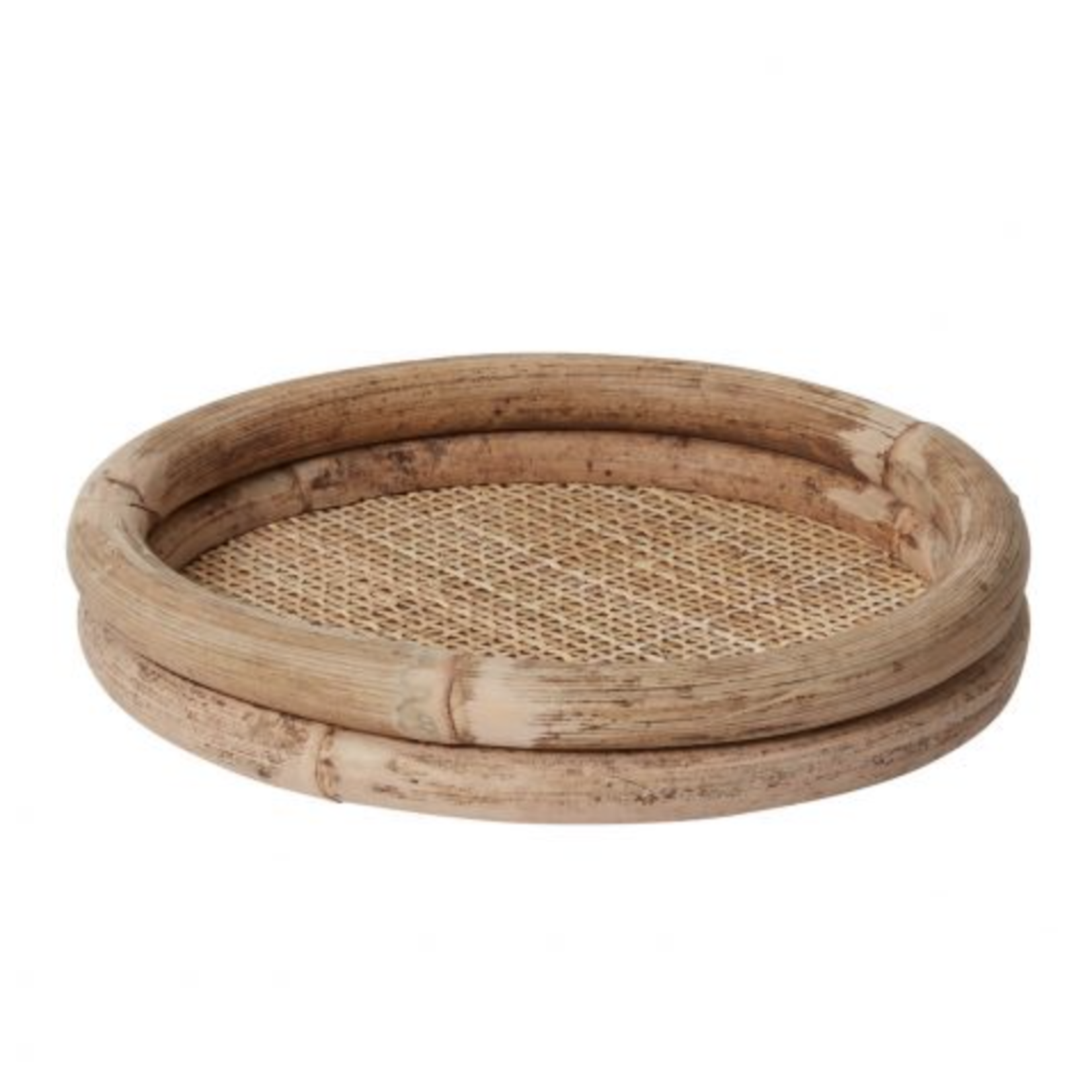 Outside The Box 12" Remmington Bamboo & Rattan Tray