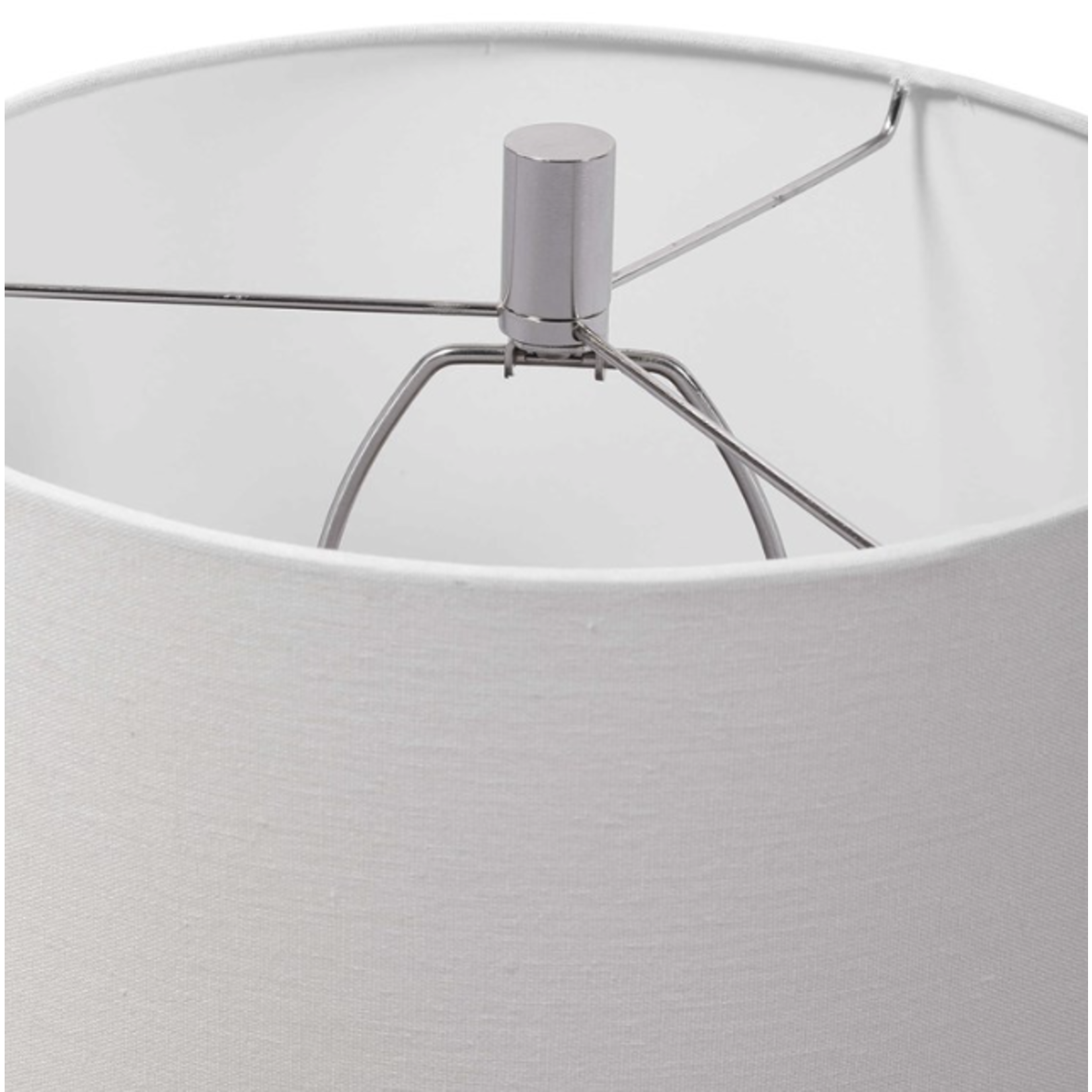 Outside The Box 20" Uttermost Tan & White Etching Table Lamp